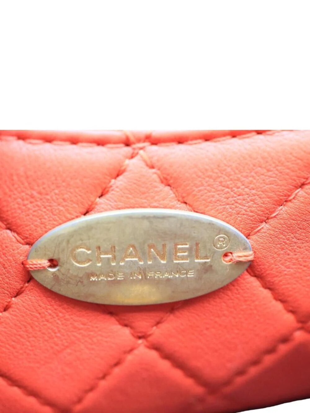 Chanel Multi Pouching Flap Quilted Calfskin Leather Crossbody Bag Orange - Picture 13 of 16